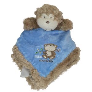 Inter-American Plush Lovey Boy Blue Security Blanket Little Monkey 2011 15"